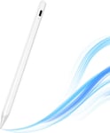 Stylet Tactile Magnétiqu, Stylo À Ecran Tactile, 1,5 Mm Avec Rejet De Paume, Adsorption Magnétique, Embouts De Rechange Compatible Avec Tablette Ipad 10/9/8/7/6, Pro 11/12.9, Air 3/4/5 - Blanc