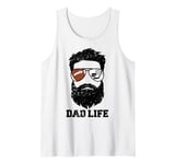 Mens Football Hockey Dad Messy Hair Beard Football Hockey Dad Tank Top