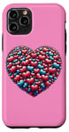 iPhone 11 Pro Cute Heart with Flowers and Hearts for Valentine's Day Case