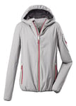 Killtec Women's Veste softshell à capuche, compressible - Trin WMN SOFTSHELL JCKT, light grey, 36, 36865-000