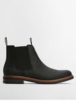 Barbour Farsley Chelsea Boot - Black, Black, Size 7, Men