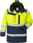 Fristads Høy synlighet vinterparkas cl 3 4042 PP Hi-Vis Gul / Marineblå 3XL