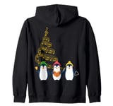 Musical Penguins Singing Carols Christmas Penguin Lover Zip Hoodie