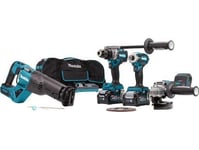 Makita Kombosett 40Vmax Xgt (Ga005g + Df001g + Td001g + Jr001g) 2X4,0Ah + Adp010 + Bag