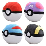 4 st Pet Collection Ball - Master Ball - Great Ball - Ultra Ball Plyschleksak DB