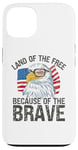 Coque pour iPhone 13 USA Eagle Land of the Free à cause du courageux 4 juillet