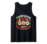 Halloween Thanksgiving Christmas Happy HalloThanksMas Gnomes Tank Top