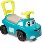 Smoby 2-in-1 Ride on Cars for Kids | Blue Push Along Walker with toy box under