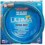 Dipra 73200 Tuyau Flexible en INOX Gaz Naturel 2,0M, Bleu