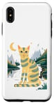 Coque pour iPhone XS Max Chat mignon Art Midnight Illustration Simple Art