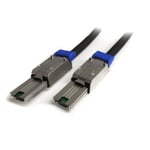 StarTech 1m External Mini SAS Cable - Serial Attached SCSI SFF-8088 to SFF-8088 - 2x SFF-8088 (M) - 1 meter  Black (ISAS88881) - SAS ekstern kabel -