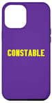 Coque pour iPhone 14 Pro Max Impression jaune sur le dos de la police police police en service