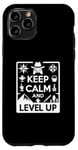 Coque pour iPhone 11 Pro Keep Calm and Level Up Gamer pour les joueurs amusants