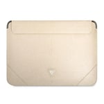 Guess Datorfodral 16'' Saffiano Triangle Logo - Beige