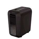 Fellowes Paper Shredder for Home Office Use - 10 Sheet Cross Cut Shredder for Home and Office Use - Deskside Shredder with 22 Litre Bin - Powershred LX65 - High Security P4 - Black