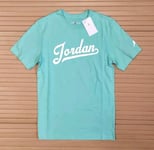 Air Jordan Flight MVP T-shirt Retro Soft Cotton Crew Top - Mens Small Mint Green