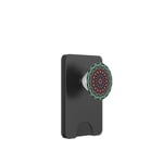 Mandala floral fantaisie rose, vert aqua PopSockets PopWallet pour MagSafe