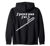 Bass Flute Joke or Flute Meme in French A Funny Flute Zip Hoodie