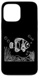 Coque pour iPhone 13 Pro Max Line Art Poisson & Ichtyologiste Faux Percula Poisson Clown