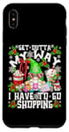 iPhone XS Max Funny Gnome Christmas Shopping Crew Motif For Xmas Shopping Case