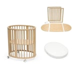 Komplett seng, Stokke Sleepi Mini V3, Natural, inkl. Extension og Madrass