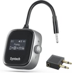 Adaptateur Bluetooth Pour Avion Pour 2 Airpods Ou Écouteurs Sans Fil, Écran Hd Faible Latence Jack Aux 3.5Mm Émetteur-Récepteur Bluetooth 5.3 Pour Avion, Tv, Voiture, Salle De Spor[YIN144268]