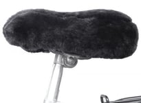 Sadelskydd för cykel Fårskinn mörkgrå (Bred - Normal)