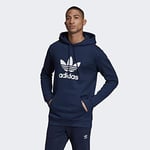 adidas Trefoil Hoodie Sweatshirt - Collegiate Navy/White, Small