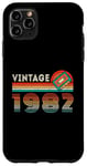 Coque pour iPhone 11 Pro Max Vintage 1982 Anniversaire Rétro Cassette Tape 42 Ans Cadeaux