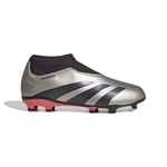 adidas Predator League Laceless Fg Vivid Horizon - Silver/aurora Black/turbo Barn - Gräs (Fg), storlek 34