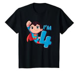 Youth Superman 4th Birthday Cute I'm 4 T-Shirt