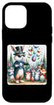 Coque pour iPhone 12 mini Lapin de Pâques exécutant un spectacle magique pour animaux de la forêt