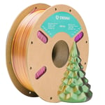 PLA filament 1.75mm Silk, ENISINA Filament PLA Brillant pour imprimante 3D FDM,Précision Dimensionnelle +/- 0.03mm,1kg / 2.20lb(Or & Vert & Violet )