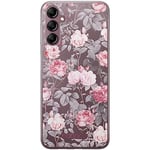 Babaco ERT GROUP mobile phone case for Samsung A14 4G/5G original and officially Licensed pattern Flowers 054 optimally adapted to the shape of the mobile phone, partially transparent