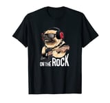 Pug On The ROCK Pug Rock Hand Perfect Art Dog Animal T-Shirt