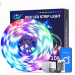 GY Ruban LED Alexa 10M avec Télécommande, WiFi Bande LED Chambre Connectée Alexa et Google Home, Smart Life Contrôle, RGB Multicolore, Synchronisation Musicale, Décor pour Gaming Room/Fête/TV/PC