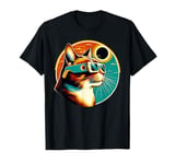 Retro Eclipse Tee, Funny Cat With Eclipse Glasses, Cat Lover T-Shirt