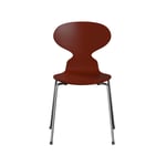 Fritz Hansen Myran 3101 stol venetian red, lackad, kromat stålstativ