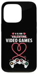 Coque pour iPhone 13 Pro V is For Video Games Gamers Couples Saint Valentin