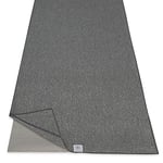 Gaiam 05-63735 Yoga Towel - Mat Sized Active Dry Non Slip Moisture Wicking Sweat Absorbent Microfiber Hot Yoga Towel for Women & Men | Stay-Put Corner Pockets (70" Long x 26" Wide), Grey