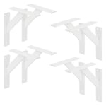 8x Support Etagere murale fixation flottante aluminium blanc