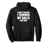 I Can't Believe I Trimmed My Balls For This. Male Grooming Pullover Hoodie