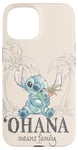 Coque pour iPhone 15 Disney Lilo & Stitch Ohana Means Family Cute Hug Sketch