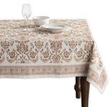 Maison d' Hermine Allure Nappe de Table 100% Coton pour Cuisine Salle à Manger Table Décoration Fêtes Mariage, fête mères Action de grâces/Noël (Rectangle, 140cm x 180cm)