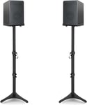 BQKOZFIN Adjustable Height Speaker Stands, Extend 78 to 104CM Floor Speaker & 1