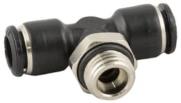 Raccord en T RS PRO, G 1/8 Mâle, 6 mm Push-in, Laiton, Paquet de 10 Unités