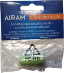 Airam Batteri NiMH batteripack för Solar-produkter, 2/3 AA, 300 mAh, 1 st