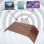 Support de moniteur d'ordinateur en bois pour Samdi, support universel pour iMac PC portable, noyer noir