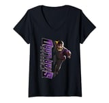 Marvel WHAT IF…? T’Challa Star-Lord Hero T-Shirt avec Col en V