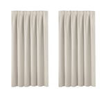 BellaHills Curtain Panels - Kids Curtains Drapes for Room Darkening Decorative Nursery Pencil Pleat Small Window Draperies for Kids's Bedroom 46 x 54 Inch, 2 Panels, Light Beige